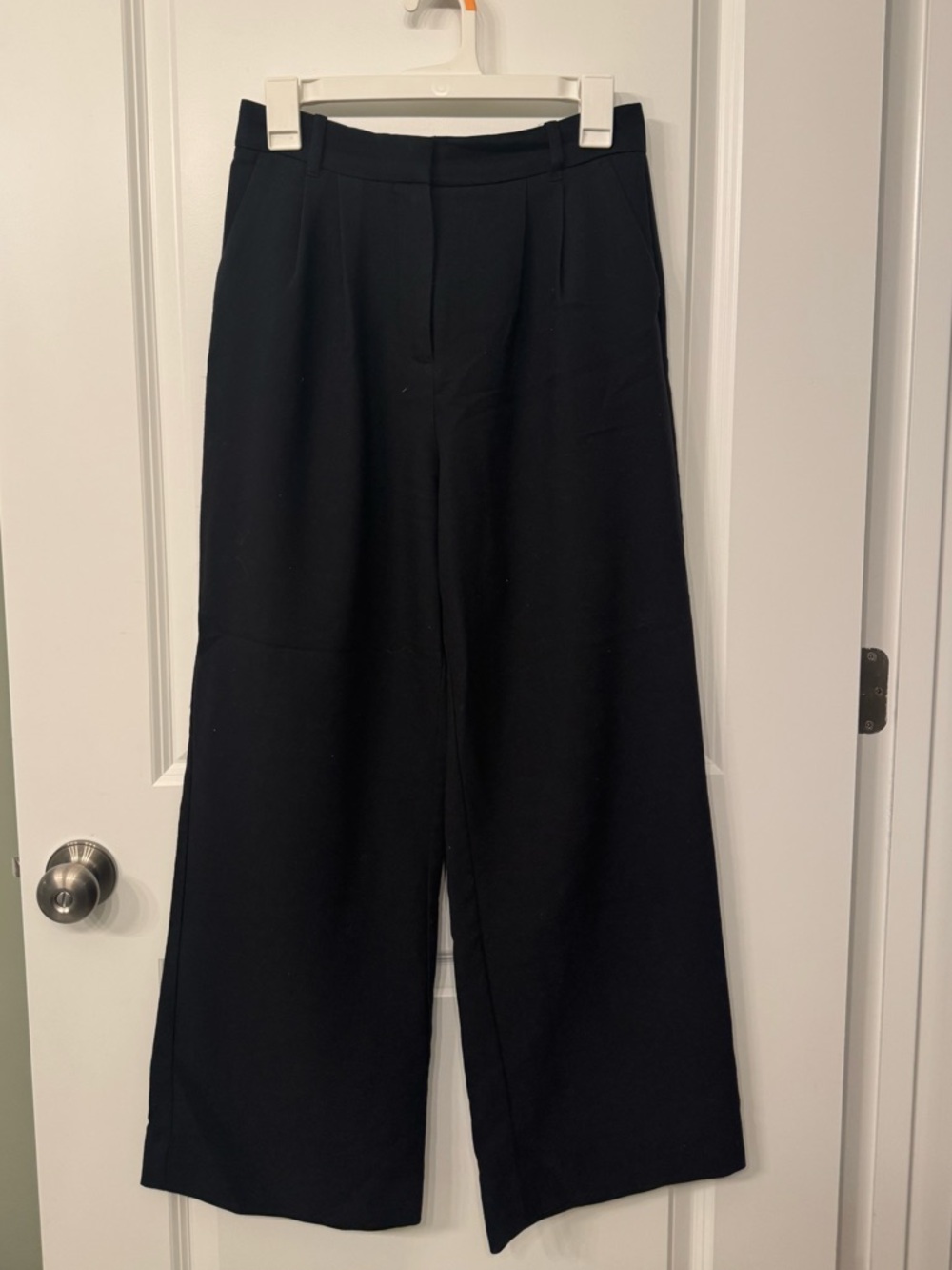 Abercrombie & Fitch Black Wide-Leg Trousers